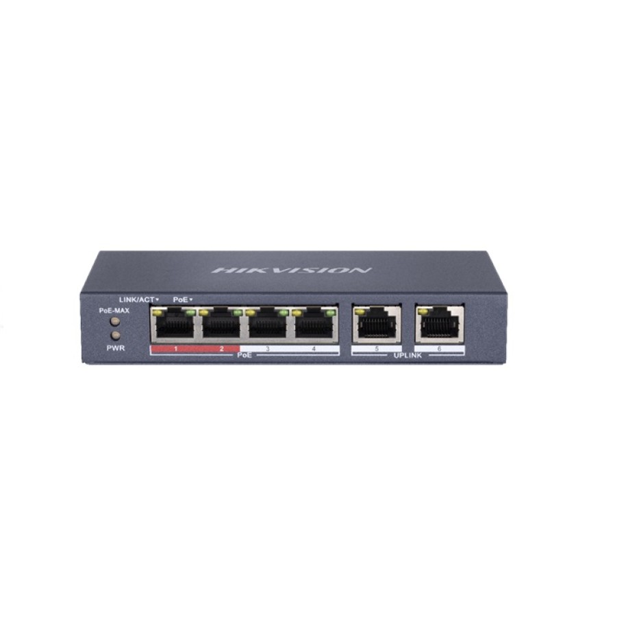 Switch 4 ports PoE + 2 uplink